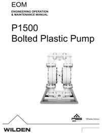 Bombas de diafragma WILDEN modelo P1500 serie Pro-Flo® no metalica Manual de Servicio